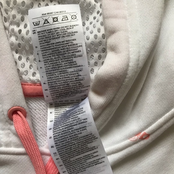 2x HOST PICK🎉ADIDAS ALL OVER LOGO HOODIE 2 SIDE POCKETS GENTLY USED CONDITION Sm - Picture 14 of 14